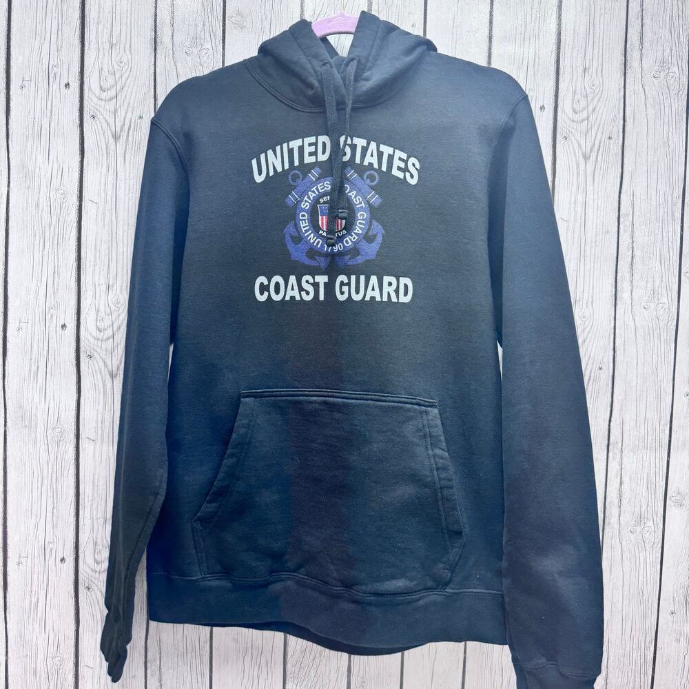 U.S. Coast Guard Hoodie Black Size Medium